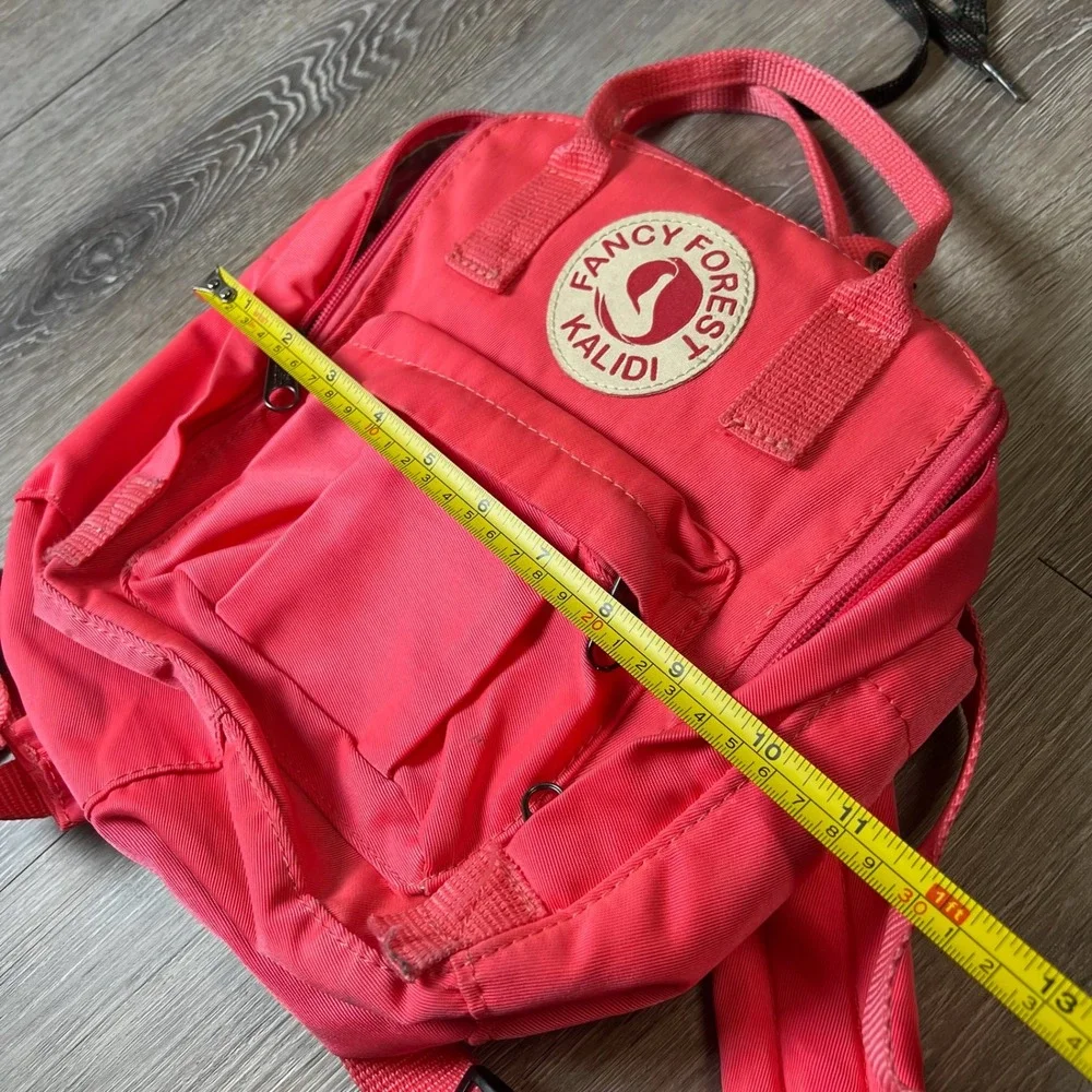 Kalidi Fancy Forest Backpack Mini Unisex Pink Canvas School Travel Bag